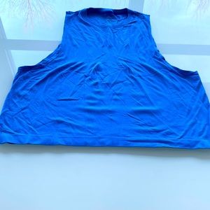 Spiritual gangster drop arm “LOVE” tank in electric blue